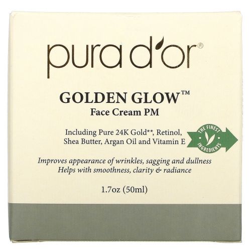 Pura D'or, Golden Glow, ночной крем для лица, 50 мл (1,7 унции)
