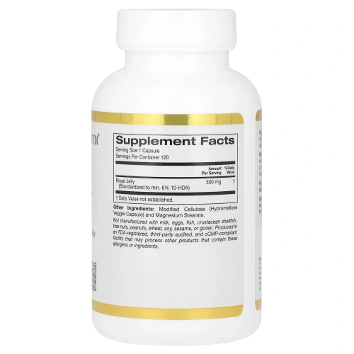 California Gold Nutrition, Маточное молочко, 500 мг, 120 капсул на растительной основе