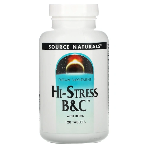 Source Naturals, Hi-Stress B&C, 120 таблеток