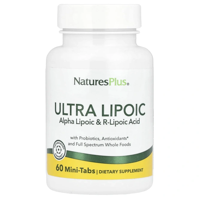 Nature's Plus, Ультра Липоевая, 60 мини-таблеток