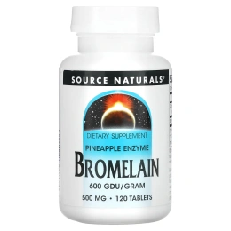 Source Naturals, Бромелаин, 600 ГДУ / г, 500 мг, 120 таблеток
