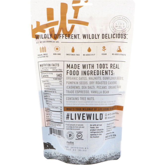 Wildway, Grain Free Granola, Vanilla Bean Espresso, 8 oz (227 g)