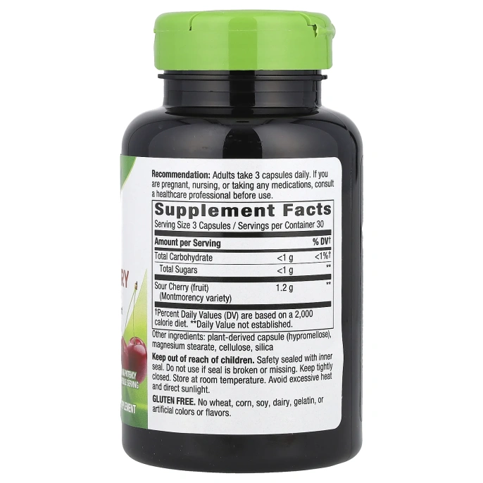 Nature's Way, Tart Cherry, ультракапсулы, 1200 мг, 90 растительных капсул