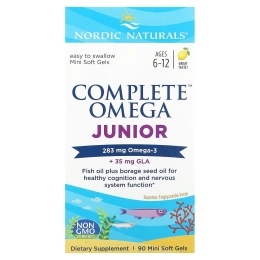 Nordic Naturals Complete Omega Junior со вкусом лимона 283 мг, 90 мягких миникапсул