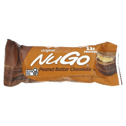 NuGo Nutrition, Оригинальные шоколадные батончики с арахисовой пастой, 15 батончиков, 50 г (1,76 унции)