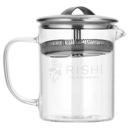 Rishi Tea, Simple Brew ™, заварочный чайник из боросиликатного стекла, 400 мл (13,5 жидк. Унции)