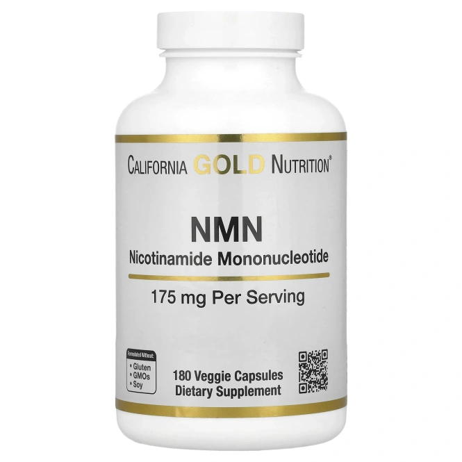 California Gold Nutrition, NMN, 175 мг, 180 растительных капсул