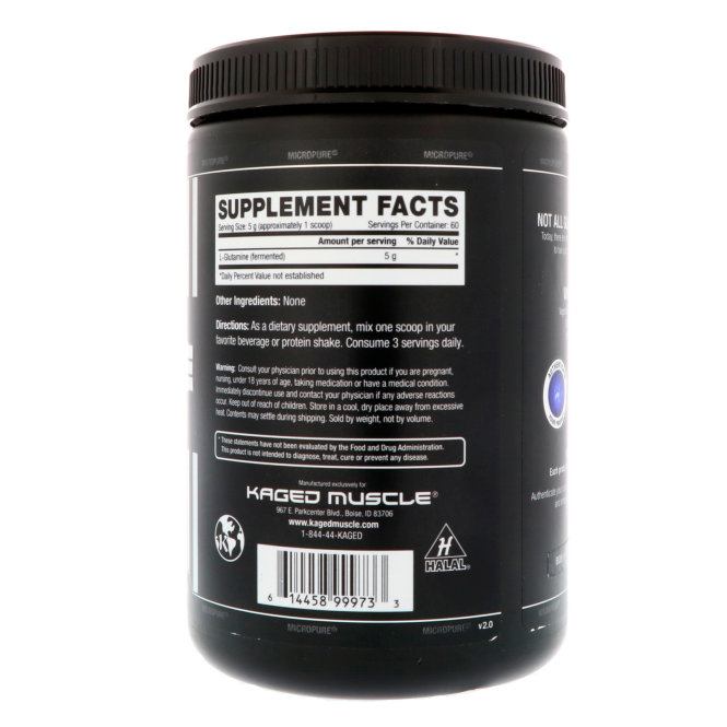 Kaged Muscle, Глутамин, без ароматизаторов, 9,6 унц. (300 г)