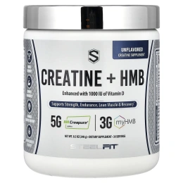 SteelFit, креатин и HMB, без вкусовых добавок, 240 г (8,5 унции)