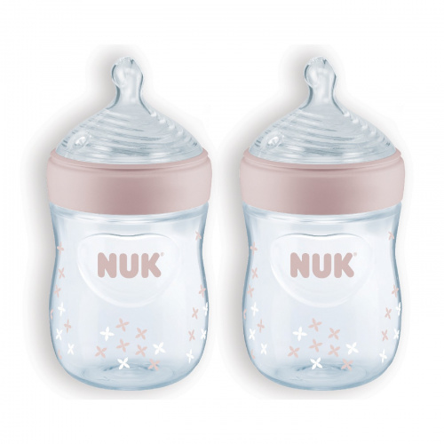 NUK, Simply Natural, бутылочки, для девочек, от 0 месяцев, 3 штуки, 5 унц. (150 мл) каждая