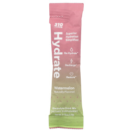 310 Nutrition, 310 Hydrate, смесь для приготовления электролитов, арбуз, 30 палочек по 5 г (0,18 унции)