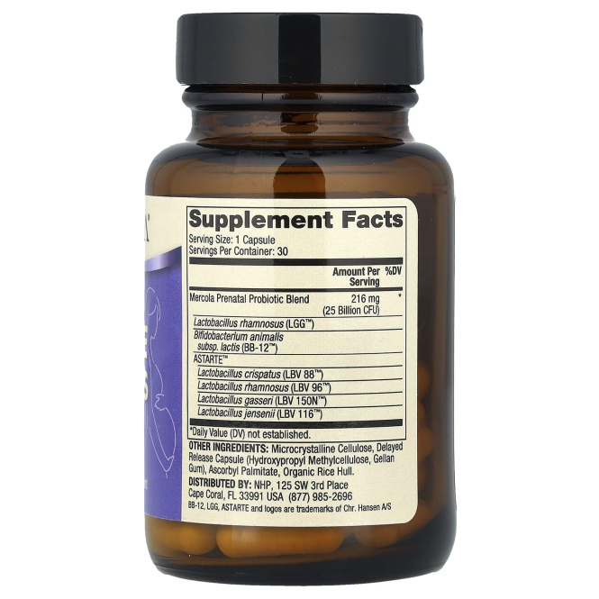 Dr. Mercola, Пренатальные полные пробиотики, 25 млрд КОЕ, 30 капсул