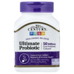 21st Century, Ultimate Probiotic, 50 млрд КОЕ, 30 вегетарианских капсул