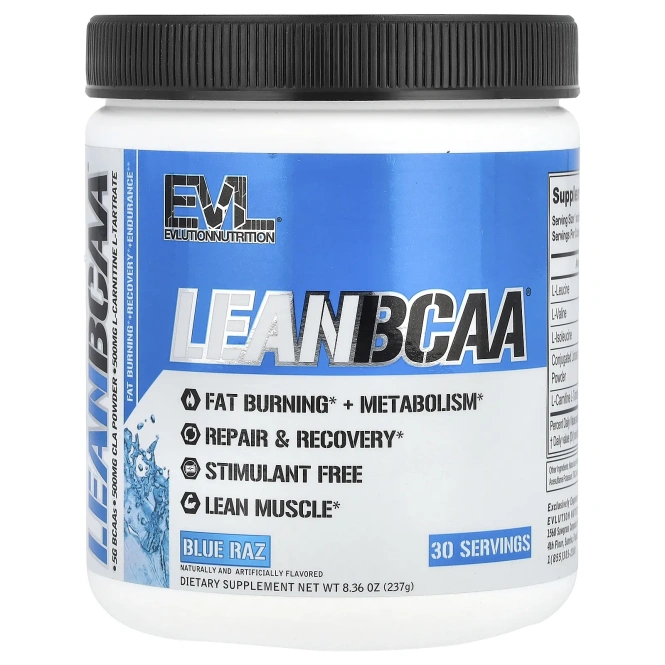 EVLution Nutrition, Lean BCAA, Синяя Кутерьма, 9,4 унции (267 г)