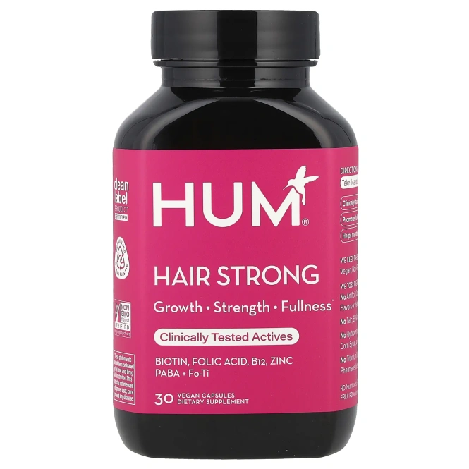HUM Nutrition, Hair Strong, 30 веганских капсул