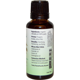 Now Foods, Citronella Oil, Certified Organic, 1 fl oz (30 ml)