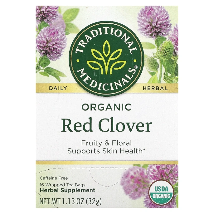 Traditional Medicinals, Органический травяной чай Красный Клевер 16 шт.