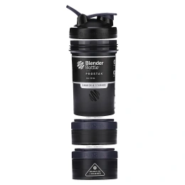 Blender Bottle, ProStak, шейкер для хранения, FC, черный, 651 мл (22 унции)