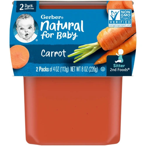 Gerber, 2nd Foods, морковь, 2 пакетика, по 113 г