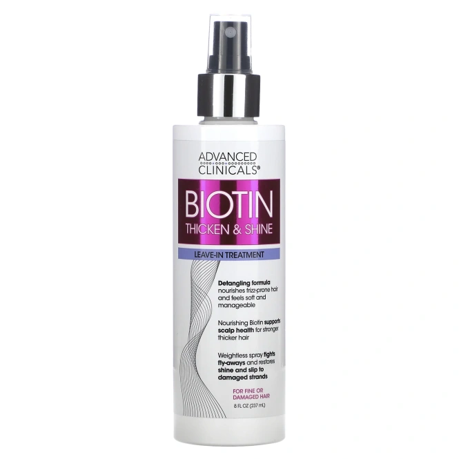Advanced Clinicals, Biotin, Leave-In Treatment, 8 fl oz (237 ml)