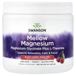 Swanson Vitamins, смесь для приготовления напитка с магнием, со вкусом черешни, 184,5 г (6,51 унции)