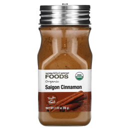 California Gold Nutrition, Foods, органическая сайгонская корица, 66 г (2,33 унции)