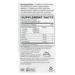 Terry Naturally, Клинические пищеварительные ферменты, 90 таблеток