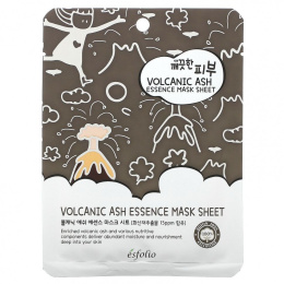 Esfolio, Volcanic Ash Essence Beauty Mask Sheet, 10 Sheets, 0.85 fl oz (25 ml) Each