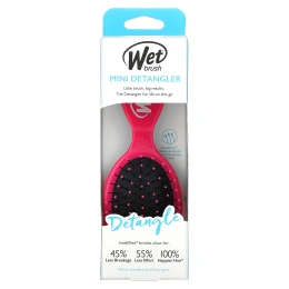 Wet Brush, Мини-расческа для облегчения расчесывания, Розовая, 1 расческа