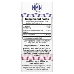 Superior Source, чистый NMN, 125 мг, 60 быстрорастворимых таблеток