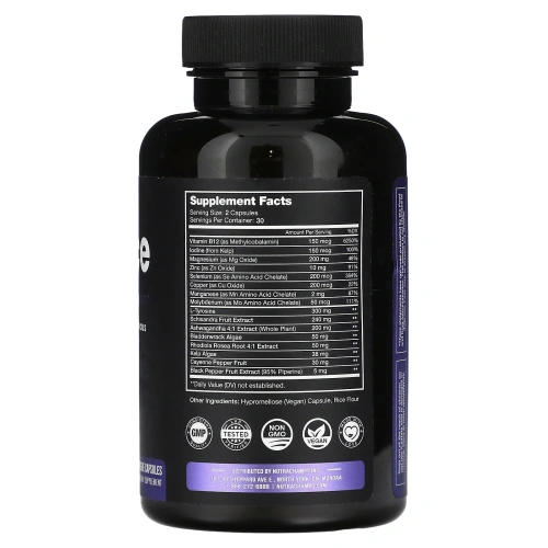 NutraChamps, Balance, поддержка надпочечников и щитовидной железы, 60 растительных капсул