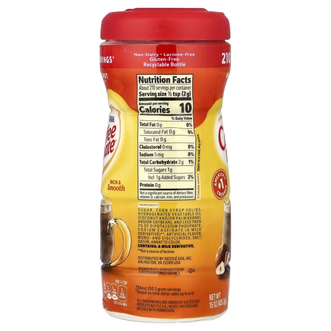 Coffee Mate, Coffee Creamer, фундук, 425,2 г (15 унций)
