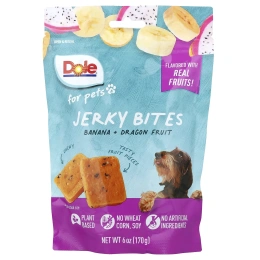 Dole for Pets, Jerky Bites, со вкусом банана и питайи, 170 г (6 унций)