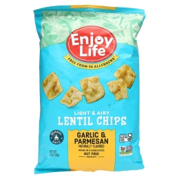 Enjoy Life Foods, Plentils, чечевичные чипсы, чеснок и пармезан, 4 унции (113 г)