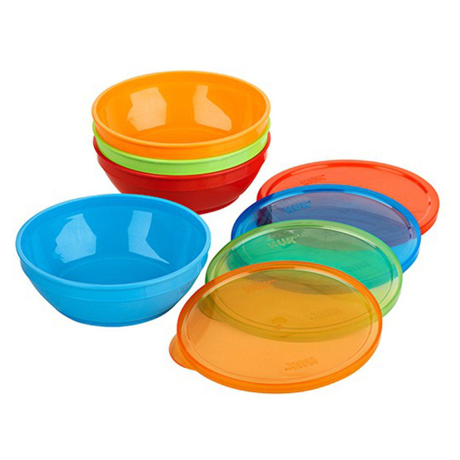 NUK, Миски Gerber Graduates Bunch-a-Bowls, 4 миски и крышки