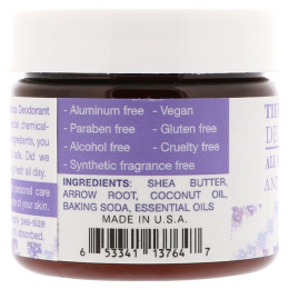 Tierra Mia Organics, Дезодорирующий крем, лаванда, 2 жидких унции (65 г)