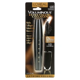 L'Oreal, Тушь для ресниц Voluminous Extra-Volume Collagen, оттенок 680 угольно-черный, 10 мл