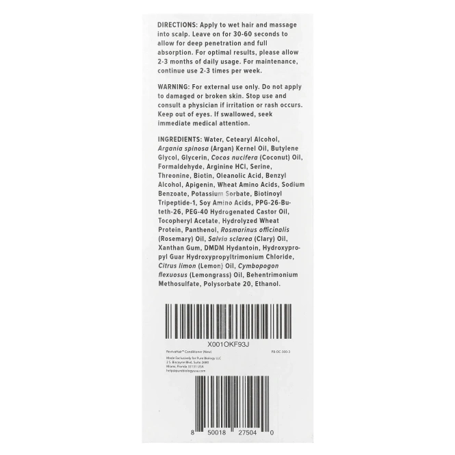 Pure Biology, RevivaHair ™, кондиционер для стимуляции роста и утолщения кожи, 240 мл (8 жидк. унц.)