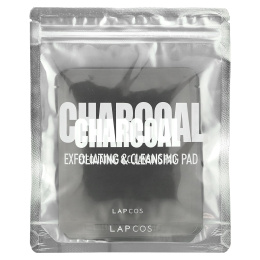 Lapcos, Отшелушивающие и очищающие диски с углем, 5 шт., 7 г (0,24 жидк. унции) каждый