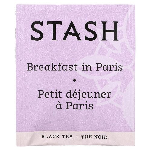Stash Tea, Черный чай высшего сорта, "Завтрак в Париже", 18 чайных пакетиков, 1,2 унции (36 г)