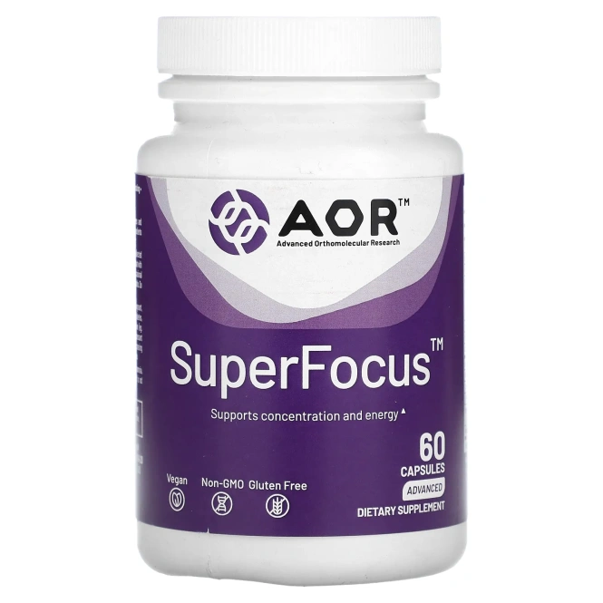 Advanced Orthomolecular Research AOR, SuperFocus, 60 капсул