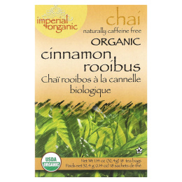 Uncle Lee's Tea, Imperial Organic, ройбуш с корицей, без кофеина, 18 чайных пакетиков, 32,4 г (1,14 унции)