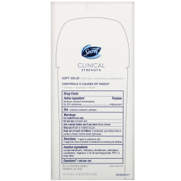 Secret, Clinical Strength, Antiperspirant/Deodorant, Soft Solid, Waterproof, 2.6 oz (73 g)