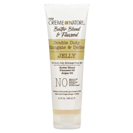 Creme Of Nature, Смесь сливочного масла и льняное семя, двойное действие, желе для удлиненной и четкой формы, 248 мл (8,4 жидк. унц.)