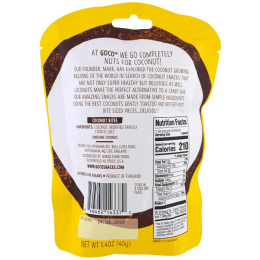 GoCo, Хрустящие кокосовые кусочки, Просто кокос, 1,4 унции (40 г)
