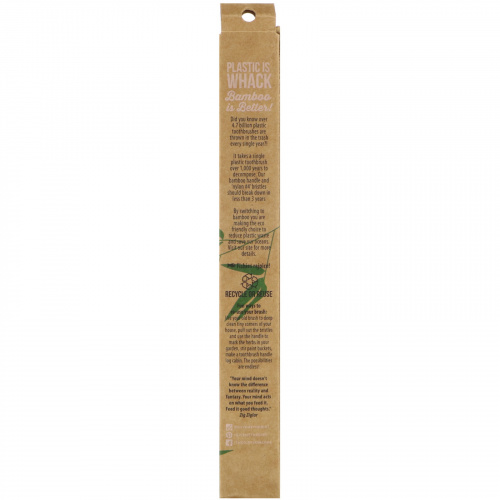 The Dirt, Bamboo Toothbrush with Charcoal Bristles, 1 Toothbrush