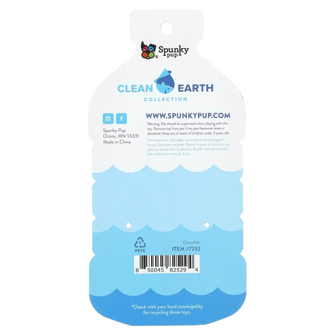 Spunky Pup, Clean Earth Collection, рыба-клоун, 1 игрушка