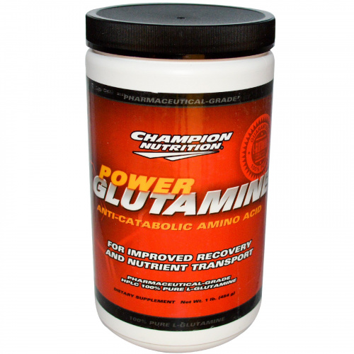 Champion Nutrition, Энергетический глютамин, анти-катаболическая аминокислота, 1 фунт (454 г)