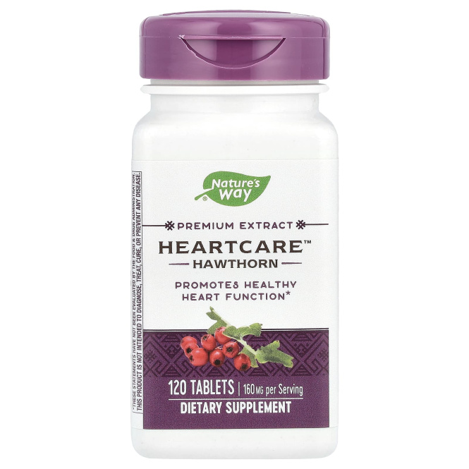 Nature's Way, "Забота о сердце", экстракт боярышника, 120 таблеток