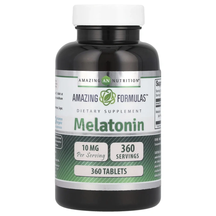 Amazing Nutrition, Мелатонин, 10 мг, 360 таблеток